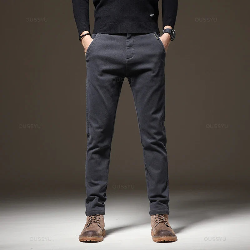 Slim Fit Hose aus Twill