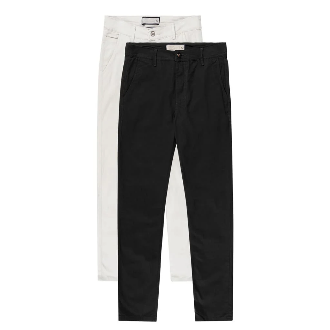 Slim Fit Hose aus Twill