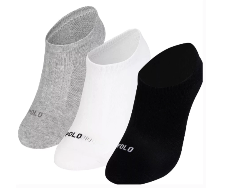 3-Pack Invisible Polo Socks