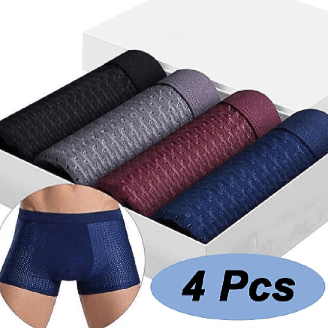 Bamboo Fiber Boxer Shorts – 4-Pack