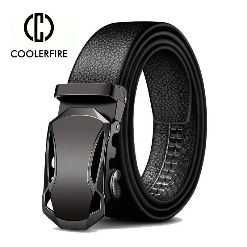 Deep Black Leather Belt