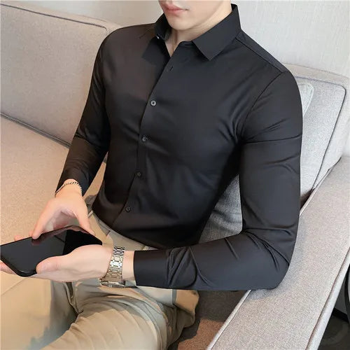 Bequemes Slim Fit Stretchhemd