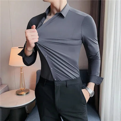 Bequemes Slim Fit Stretchhemd