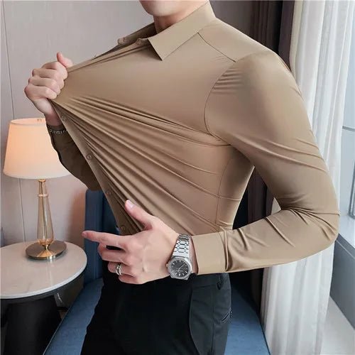 Bequemes Slim Fit Stretchhemd